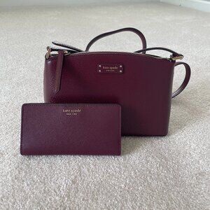 NWT Kate Spade Jeanna Crossbody & Bifold Wallet Cherrywood